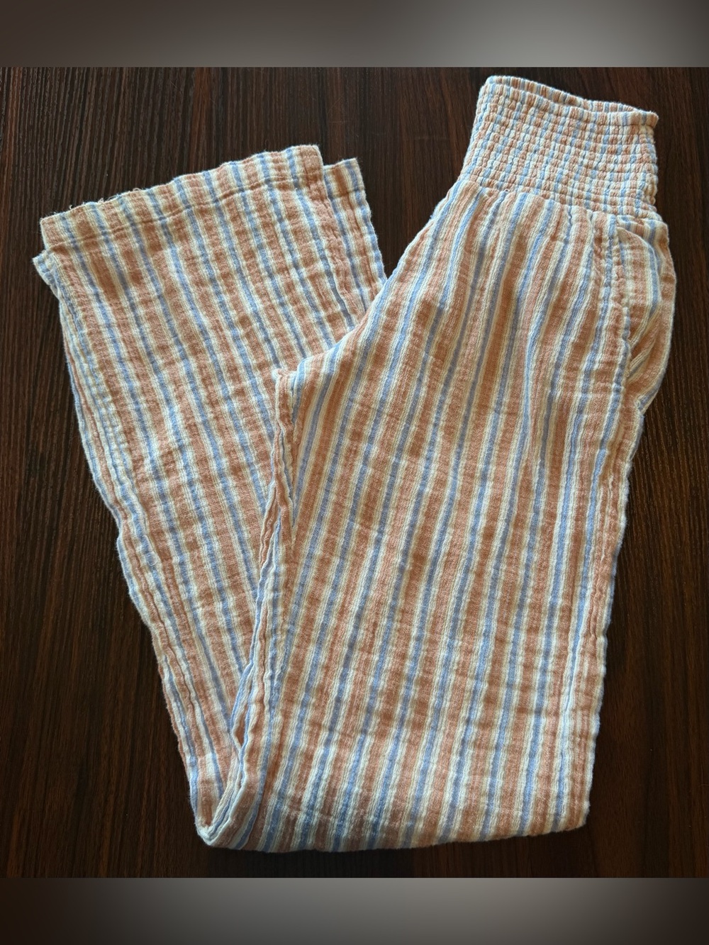 Size XS Billabong Boho High Waist Smock Striped Pants